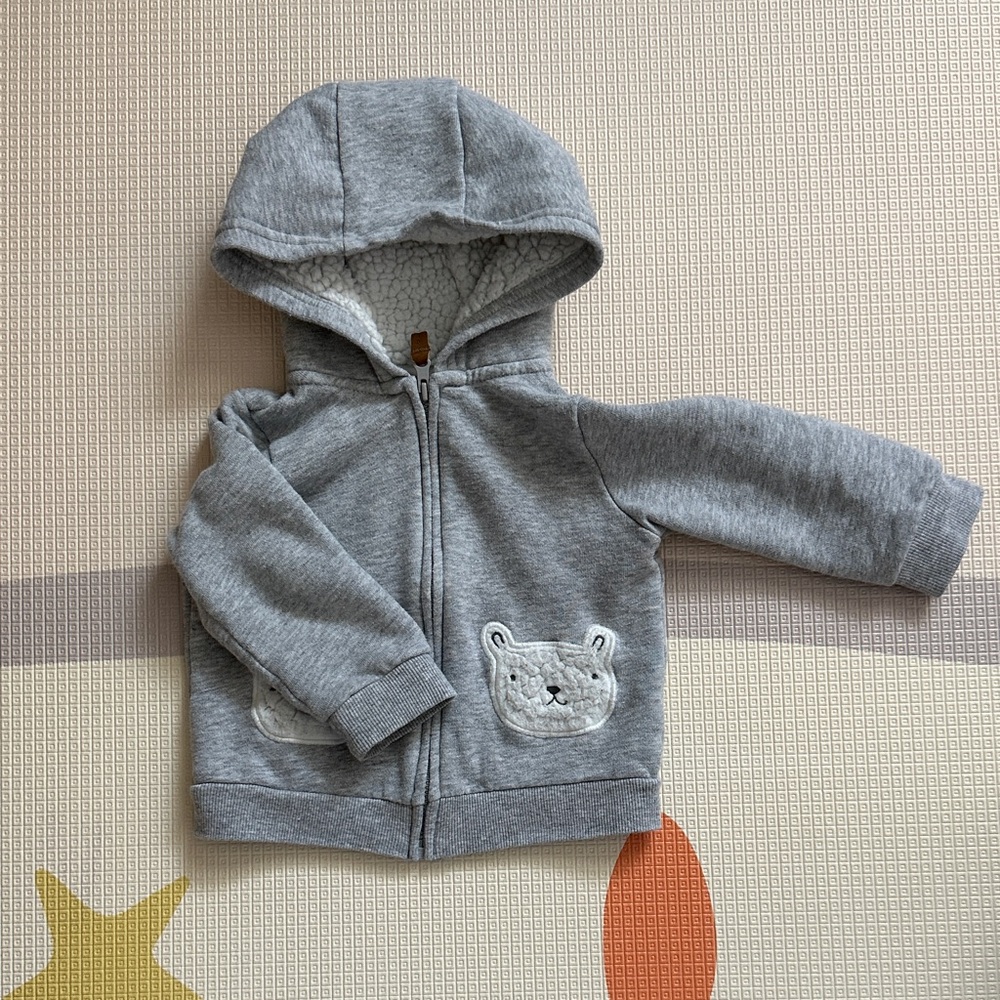 Carter's Gray Hoodie jacket with Bears
